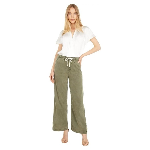 PAIGE Pants - Paige Carly Wide Leg Pant Vintage Ivy Green NWT